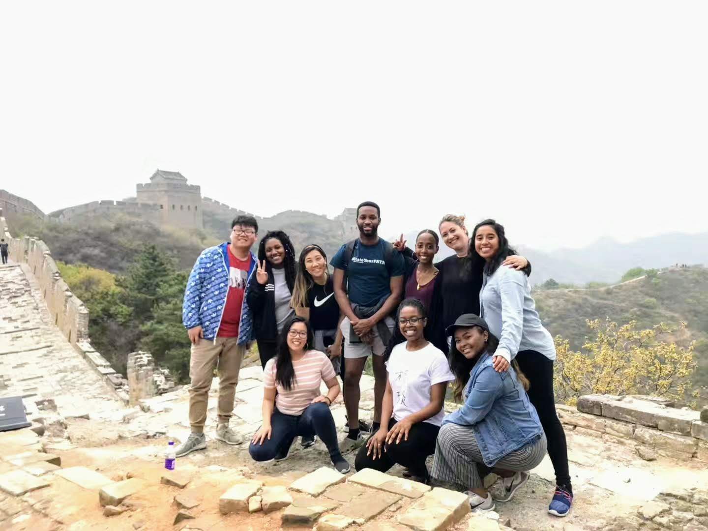 Group photo on the Great Wall of China